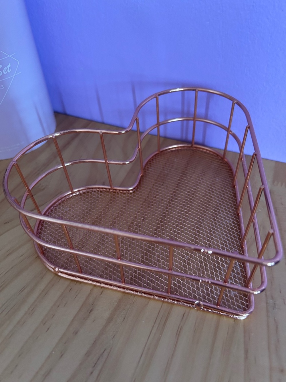 💗Rose Gold Heart Shaped Basket 💗